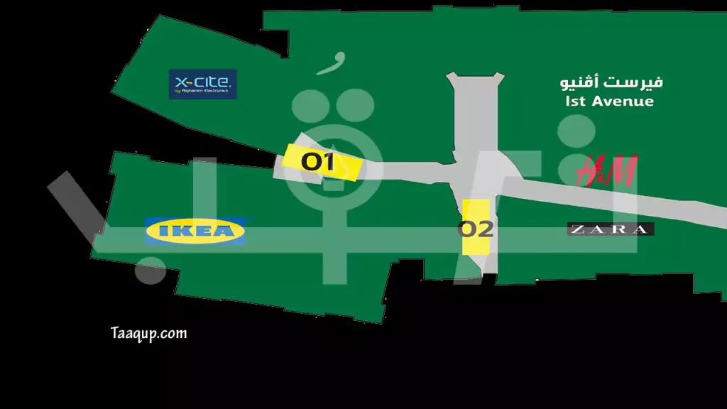 خريطة مداخل الافنيوز مول في الكويت 2 | تعقب